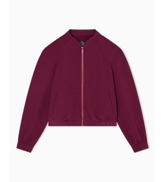 Armani Exchange Casaco castanho com fecho de correr