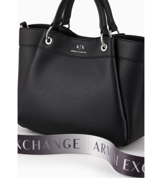 Armani Exchange Črna nakupovalna torba
