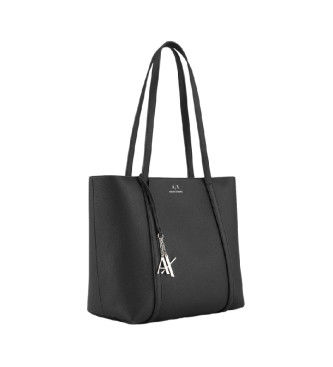 Armani Exchange Schwarze Tasche mit Anhnger