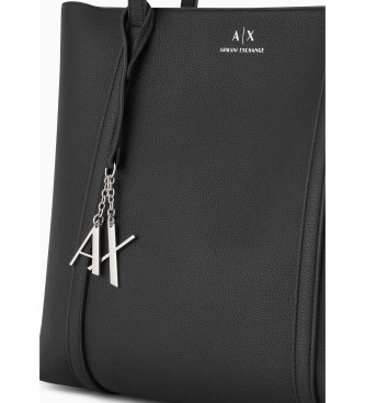 Armani Exchange Schwarze Tasche mit Anhnger