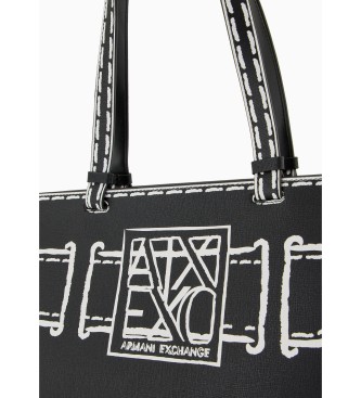 Armani Exchange Schwarze Einkaufstasche