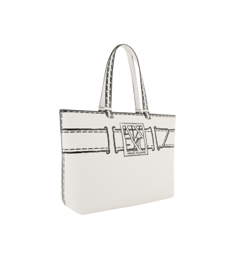 Armani Exchange White shopping bag