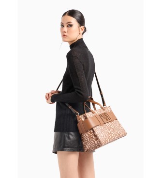 Armani Exchange Brown Tote Bag