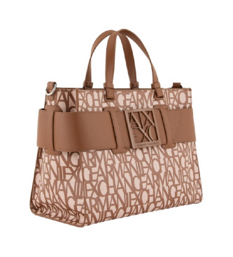 Armani Exchange Brown Tote Bag