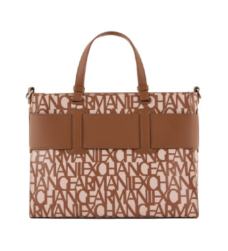 Armani Exchange Brown Tote Bag