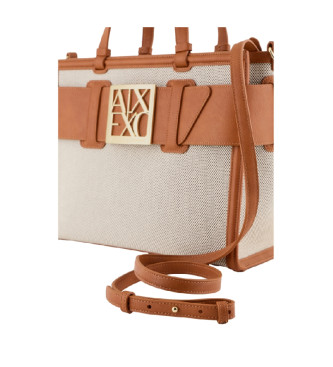 Armani Exchange Brown Tote Bag