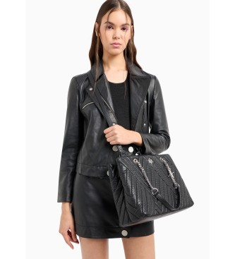 Armani Exchange Saco de compras preto