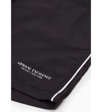 Armani Exchange Baddrkt med marin logotyp