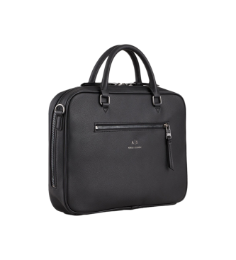 Armani Exchange Schwarz beschichtete Stofftasche