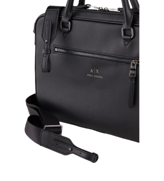 Armani Exchange Schwarz beschichtete Stofftasche