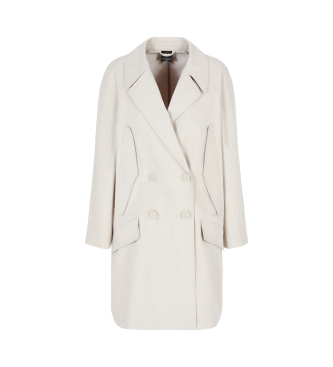 Armani Exchange Trench laminato ASV bianco