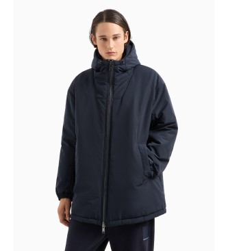 Armani Exchange Navy Caban Coat