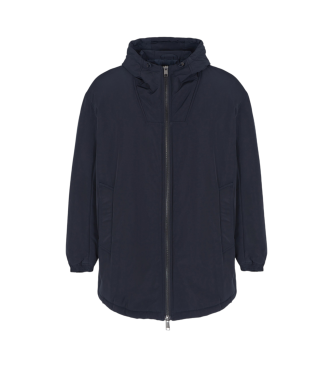 Armani Exchange Navy Caban Coat