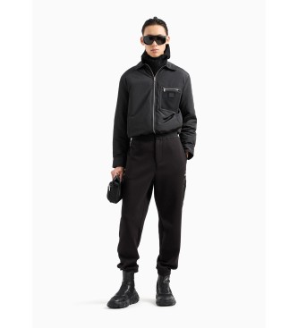 Armani Exchange Black Caban coat