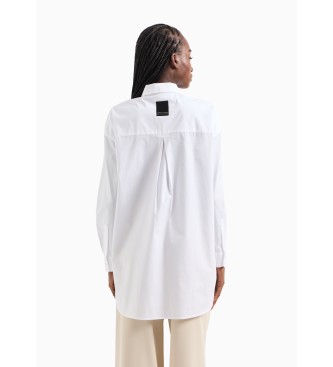 Armani Exchange Hvid poplin-skjorte
