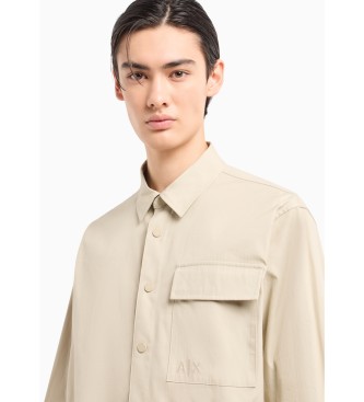 Armani Exchange Beige skjorta med knappar