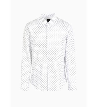 Armani Exchange Bedrukt overhemd wit