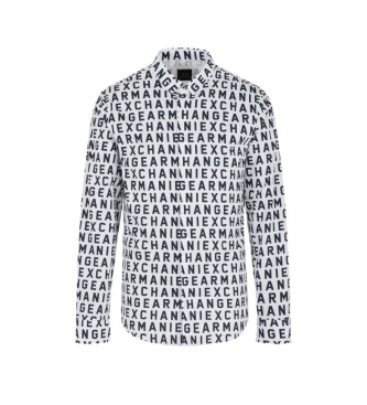 Armani Exchange Bedrucktes Shirt wei