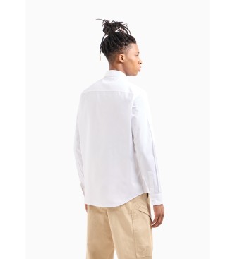 Armani Exchange Camisa de cetim branca