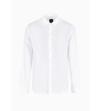 Armani Exchange Biała satynowa koszula
