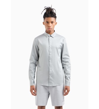 Armani Exchange Camicia in raso grigio