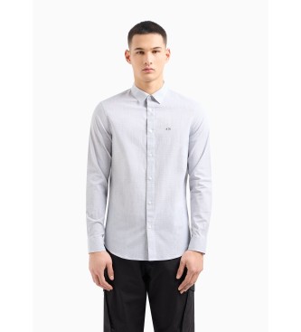 Armani Exchange Camisa tingida de cinzento