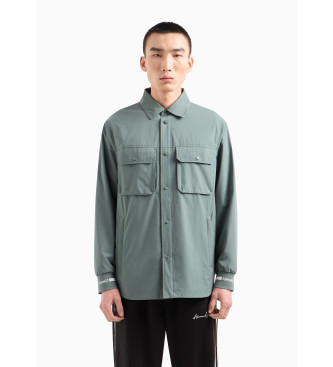 Armani Exchange Shirt Pockets green