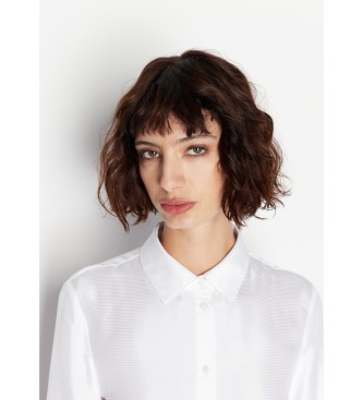 Armani Exchange Koszula satynowa biała
