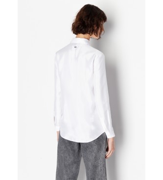 Armani Exchange Camicia in raso bianco