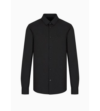 Armani Exchange Camisa preta em bloco