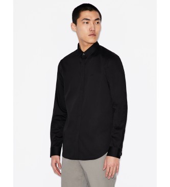 Armani Exchange Black poplin shirt