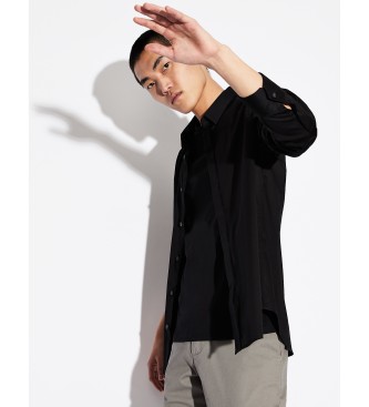 Armani Exchange Black poplin shirt