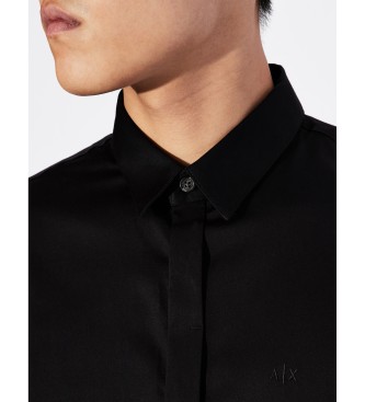 Armani Exchange Black poplin shirt