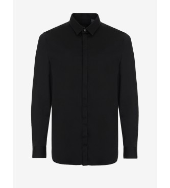 Armani Exchange Black poplin shirt