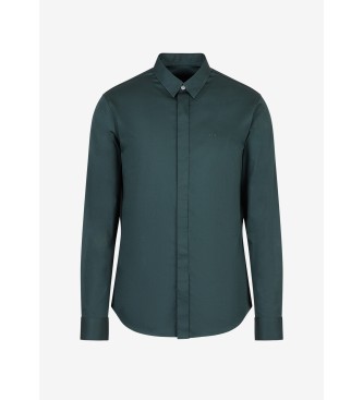 Armani Exchange Klassiek groen overhemd
