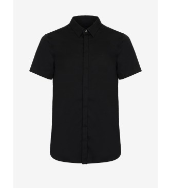 Armani Exchange Short sleeve poplin shirt black