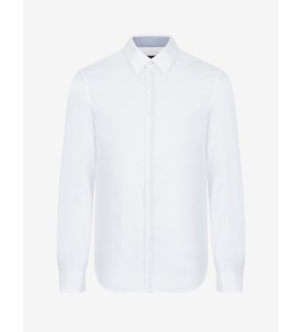 Armani Exchange Osnovna srajca bele barve