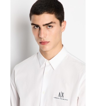 Armani Exchange Camicia in popeline bianco