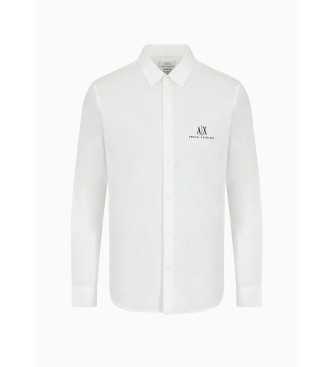 Armani Exchange Camisa de popelina branca