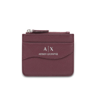 AIX Armani Exchange Tarjetero con Cremallera burdeos