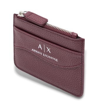 AIX Armani Exchange Tarjetero con Cremallera burdeos