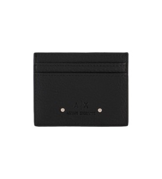 Armani Exchange Logo card holder black