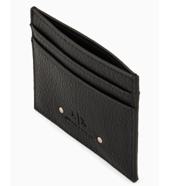 Armani Exchange Logo card holder black