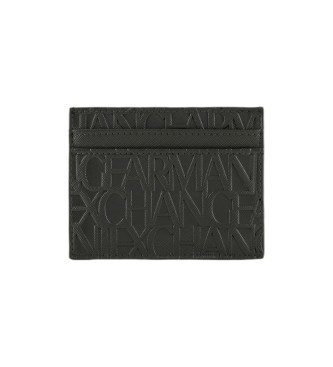 Armani Exchange Porta-cartes com logtipo preto