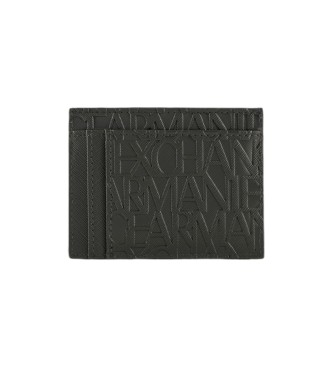 Armani Exchange Logo card holder black