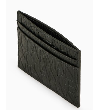 Armani Exchange Porta-cartes com logtipo preto