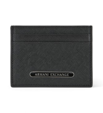 Armani Exchange Porta carte in pelle nera