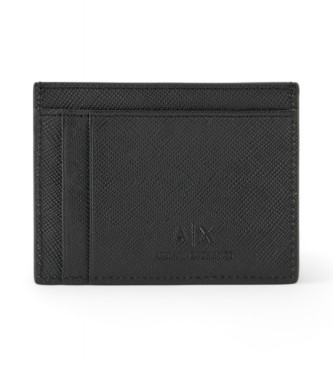 Armani Exchange Porta carte in pelle nera