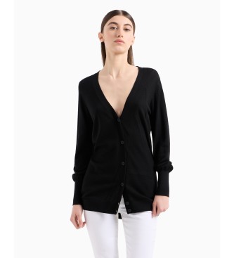 Armani Exchange Black knitted cardigan