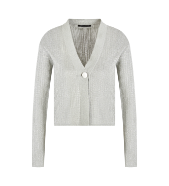 Armani Exchange Cardigan grigio con scollo a V